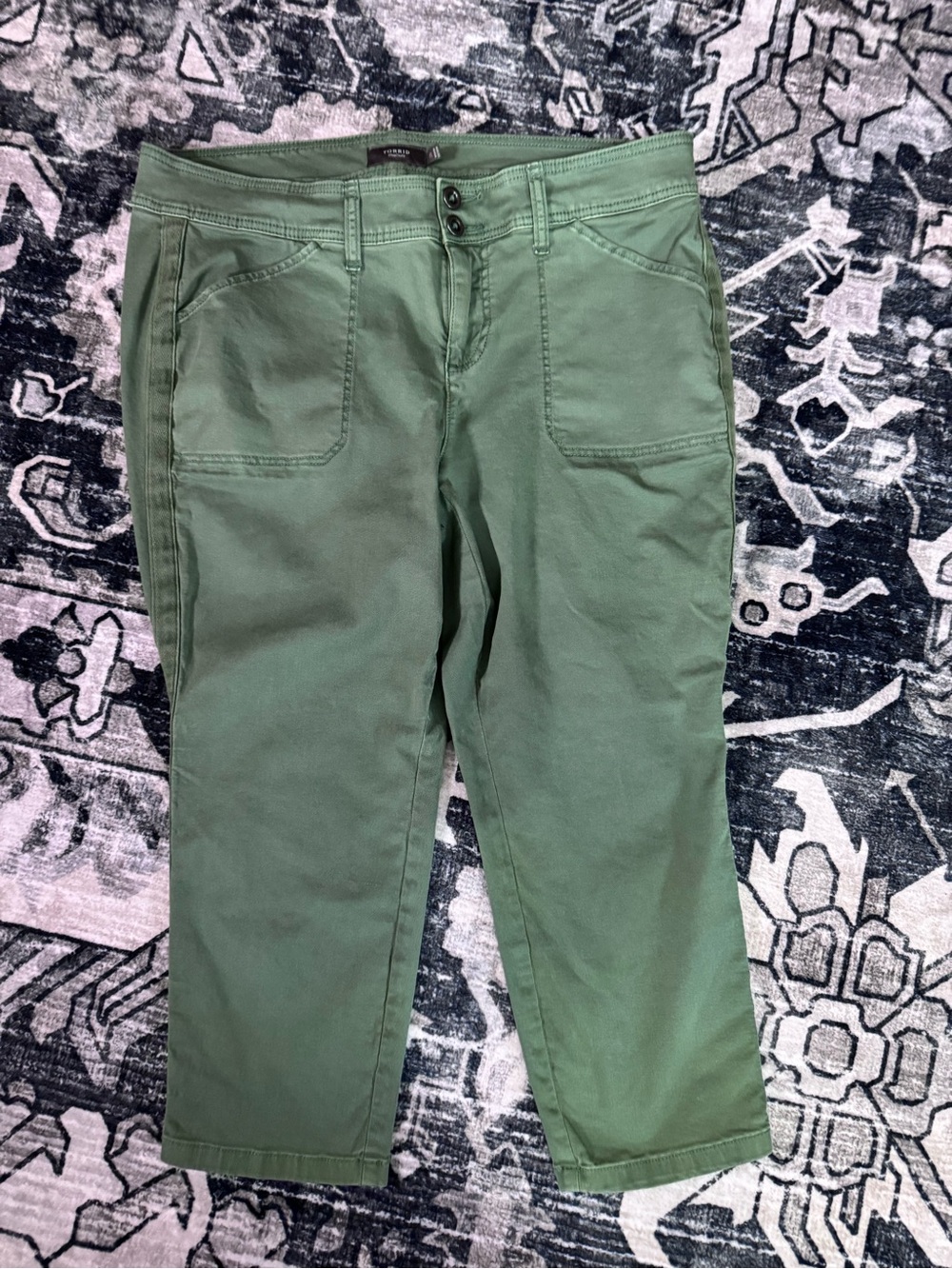 torrid Olive Green Wide Leg Crop Jeans Sz 18